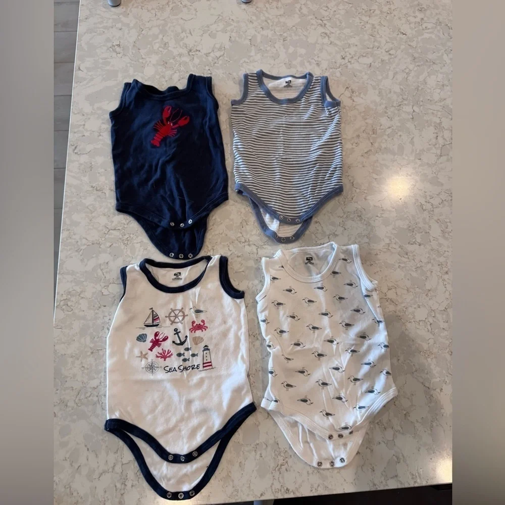 18mos - Nautical Themed Kids One Pieces Set of 4
